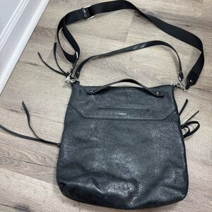 Botkier Logan Leather Hobo Purse Black Leather Crossbody Shoulder Bag